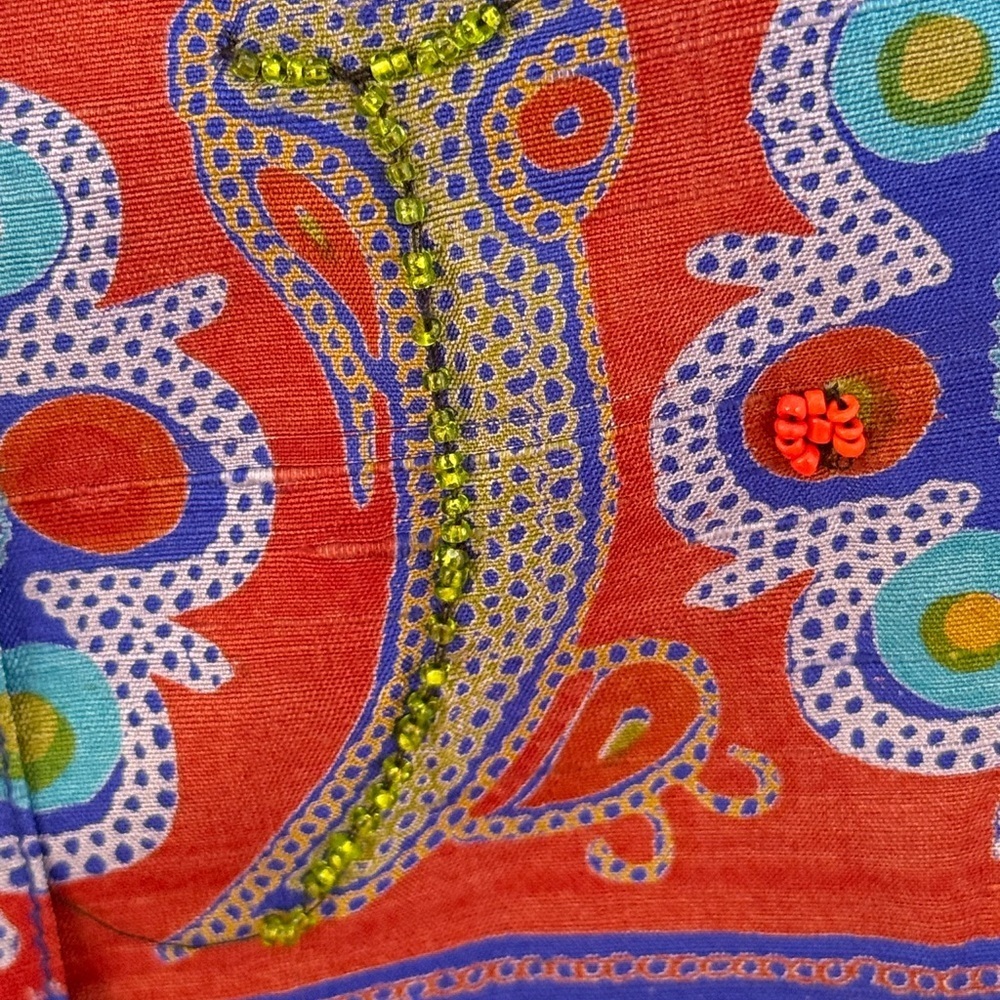 Chico’s Silk/Rayon, Beaded Women's Top - Picture 9 of 11